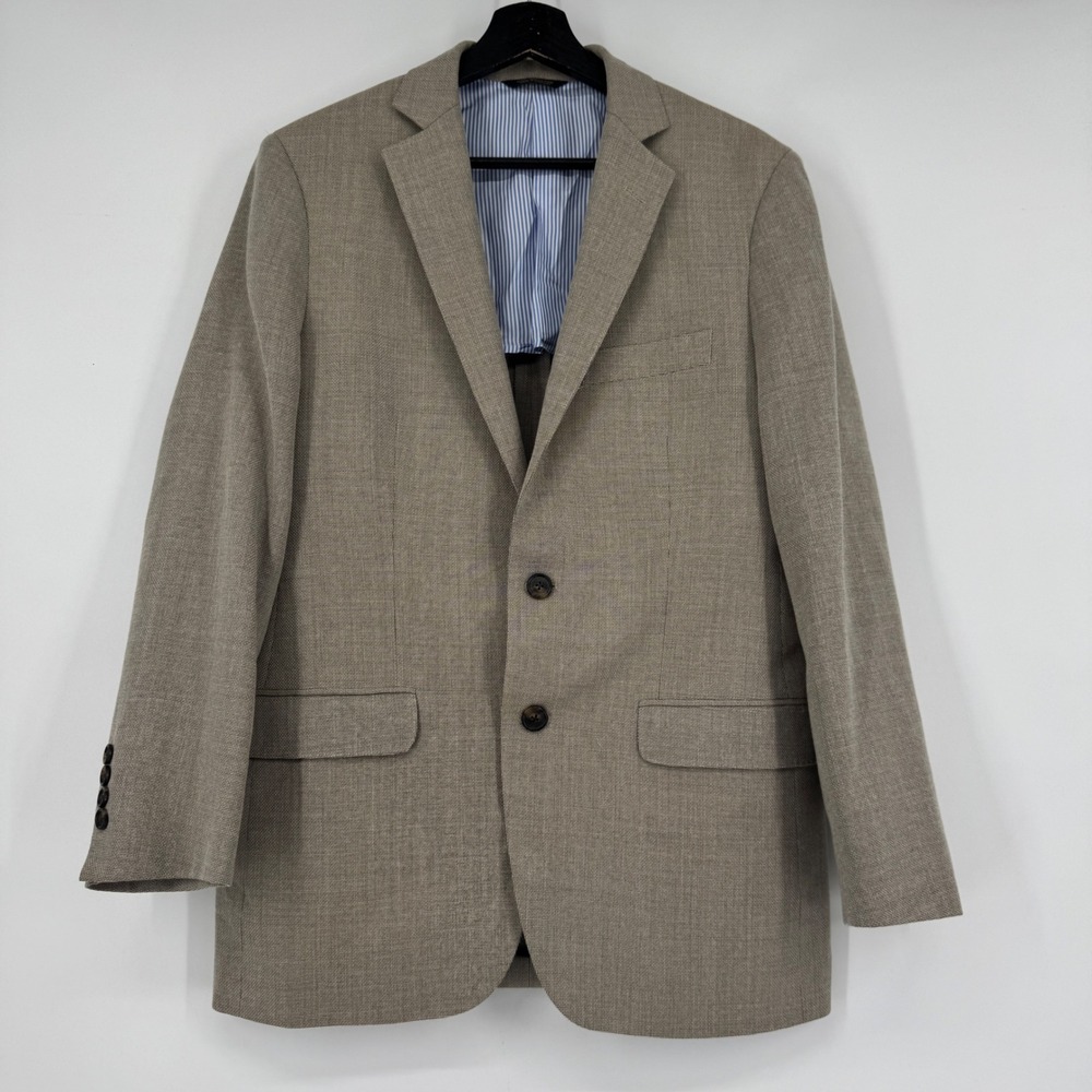 Brooks Brothers Fitzgerald Blazer Tan Reda Italian Fabric Wool Mens 38S